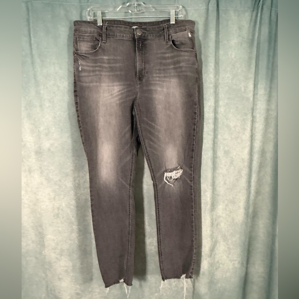 Old Navy Black-Grey rockstar super skinny mid rise jeans